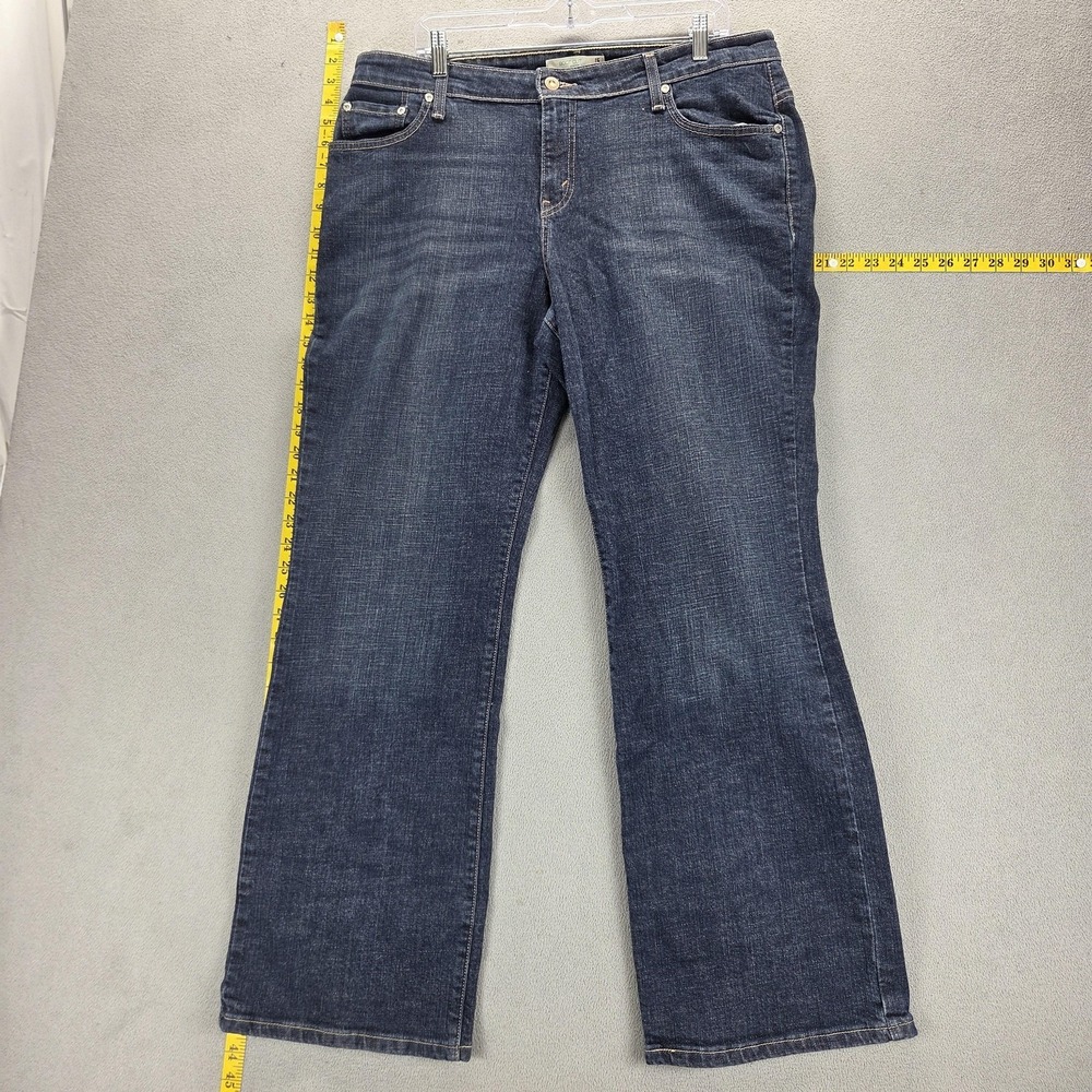 Levis 580 Jeans Womens 18 Blue High Rise Bootcut Stretch Medium Wash Zip Fly